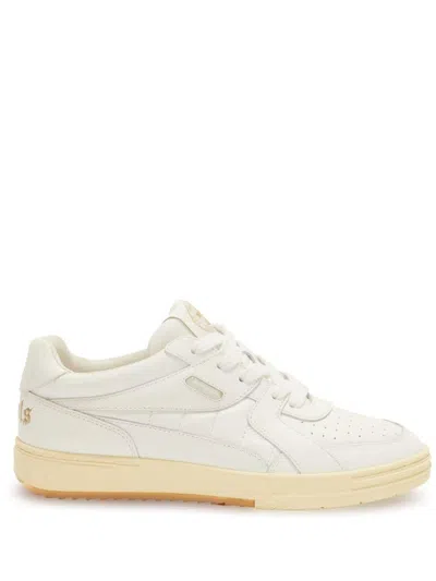 Palm Angels University Low-top Sneakers In Whitewhite