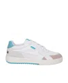 Palm Angels 'palm University' Leather Sneakers In White
