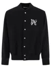 Palm Angels Monogram Embroidered Bomber Jacket In Black