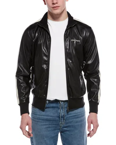 Palm Angels Vegan Leather Jacket In Black