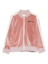 Palm Angels Velvet Stripe-detail Jacket In Pink