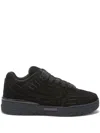 Palm Angels Venice Lace-up Suede Sneakers In Black