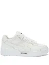 Palm Angels Venice Leather Sneakers In Weiss