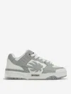 Palm Angels White & Gray Venice Leather Sneakers In Gray