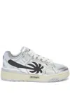Palm Angels Men's Venice Mirror Leather Low-top Sneakers In Silver