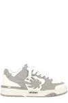 Palm Angels White & Gray Venice Leather Sneakers