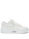 Palm Angels White Leather Venice Sneakers In Bianco