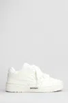 Palm Angels Panelled Leather Lace-up Sneakers In White