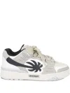 Palm Angels Low-top Sneakers With Suede Panels In White