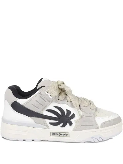 Palm Angels Low-top Sneakers With Suede Panels In White