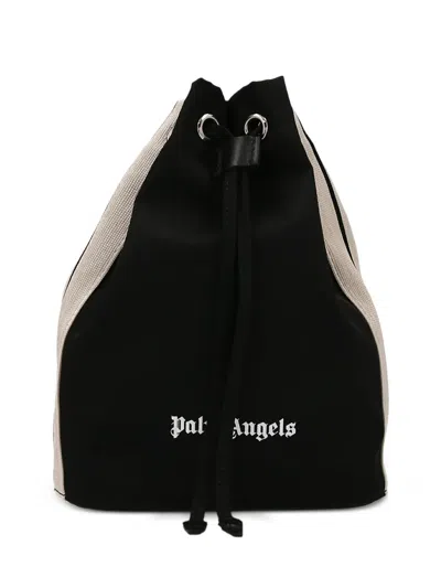 Palm Angels Venice Track Bucket Bag In Black