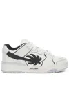 Palm Angels Low-top Sneakers With Suede Panels In White