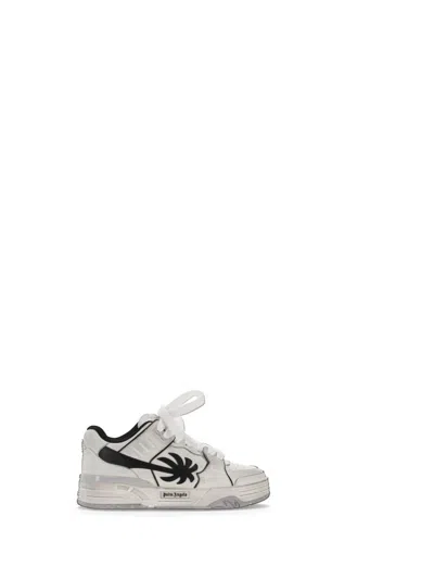 Palm Angels Venice Worn Out Sneakers White In 0110 White - Black