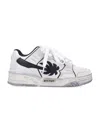 Palm Angels Venice Worn Out Sneakers In White Black