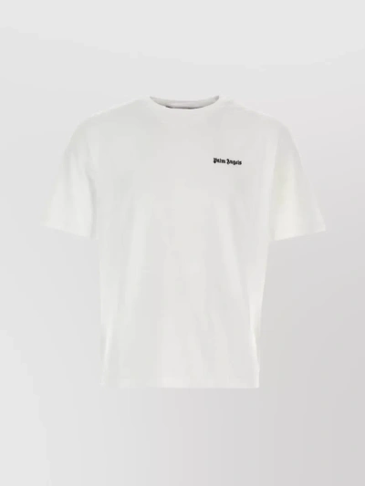 Palm Angels Cotton Logo-pocket T-shirt In White