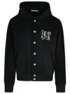 Palm Angels Vertigo Black Virgin Wool Blend Bomber Jacket In Black