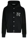 Palm Angels Vertigo Black Virgin Wool Blend Bomber Jacket In Black