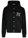 Palm Angels Vertigo Black Virgin Wool Blend Bomber Jacket In Black