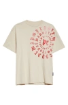 PALM ANGELS PALM ANGELS VERTIGO LOGO COTTON GRAPHIC T-SHIRT