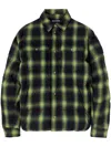 Palm Angels Check-pattern Padded Shirt Jacket In Multi
