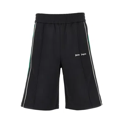 Palm Angels Vintage Band Classic Logo Track Shorts In Black
