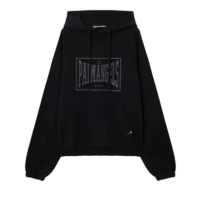 Pre-owned Palm Angels Vintage Box Logo Loose Hoodie 'black/grey' | Men's Size Xl