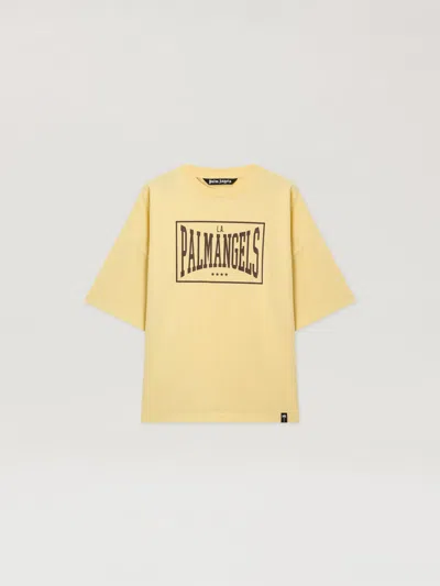 Palm Angels Vintage Box Logo Loose T-shirt In Yellow