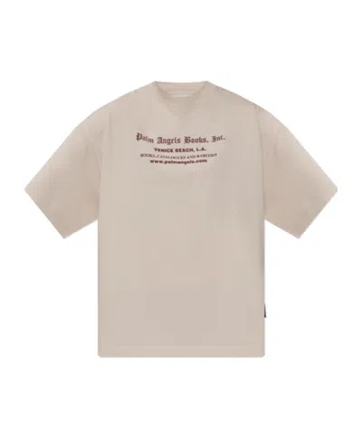 Palm Angels Vintage Effect T-shirt In Neutral