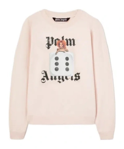 PALM ANGELS PALM ANGELS HOLLY PIN UP CREWNECK SWEATSHIRT