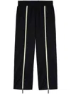 Palm Angels Track Black Polyester Blend Pants In Black