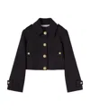 Palm Angels Virgin-wool Blend Cropped Coat In Black