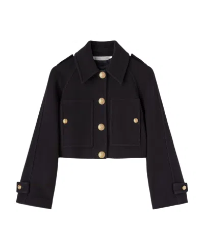 PALM ANGELS PALM ANGELS SINGLE-BREASTED CROPPED COAT