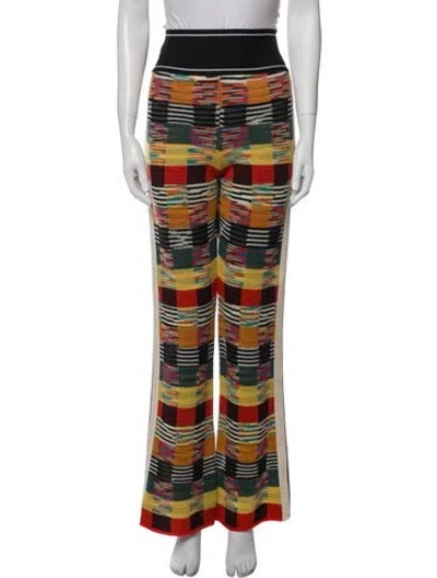 Pre-owned Palm Angels Virgin Wool Wide Leg Pants In Red