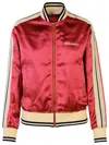 Palm Angels Tiziano Red Viscose Bomber Jacket In 2703