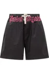 Palm Angels Shorts Logo In Black