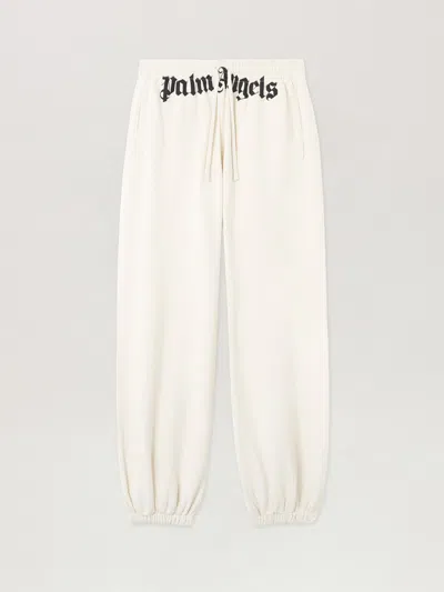 Palm Angels Logo Elasticated Track Pants In White