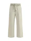 Palm Angels Waist Pants In Beige - Military