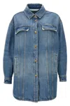 Palm Angels Distressed Logo Jacket Featuring Pockets