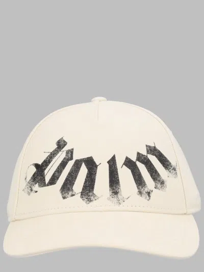 Palm Angels Cappello Da Baseball Maxi Logo In White