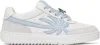 Palm Angels White & Blue Palm Beach University Sneakers In White Baby Blue