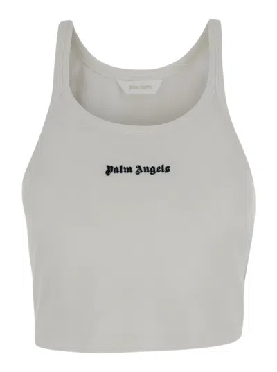 PALM ANGELS WHITE CLASSIC LOGO TANK TOP