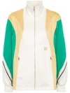 Palm Angels Monogram Colorblock Track Jacket In White