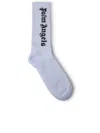 PALM ANGELS PALM ANGELS WHITE COTTON BLEND VERTICAL SOCKS