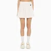 PALM ANGELS PALM ANGELS WHITE COTTON PLEATED MINI SKIRT