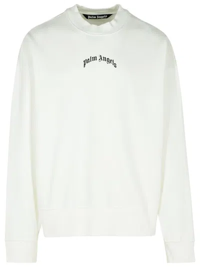 PALM ANGELS WHITE COTTON SWEATSHIRT