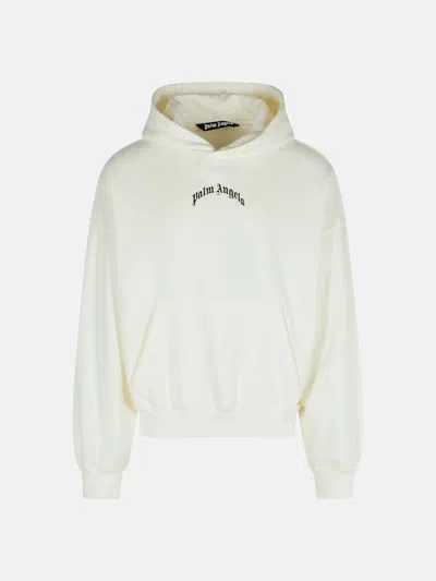 Palm Angels White Cotton Sweatshirt