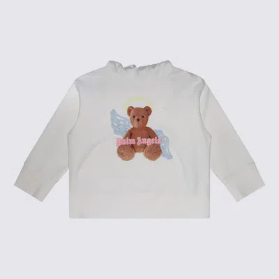 Palm Angels Kids' White Cotton Sweatshirt