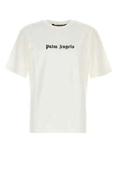 PALM ANGELS PALM ANGELS WHITE COTTON T SHIRT