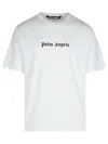 Palm Angels White Short-sleeved T-shirt With Monogram Pa Embroidery In White