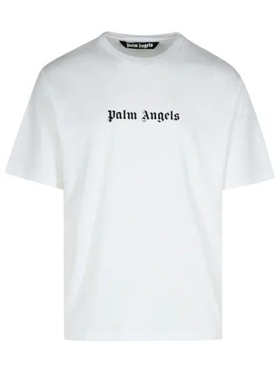 PALM ANGELS PALM ANGELS WHITE COTTON T-SHIRT